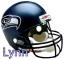 Seattle Seahawks helmet with name Lynn