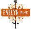 orange street sign evelyn BLVD