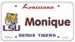 LSU License Plate - Monique