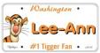 Tigger License Plate - Lee-Ann