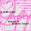 a tear falls forever inside a broken heart...