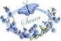 Oval Ribbon with Butterfly - Susan