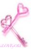 pink heart keys(: