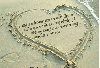 love letter in sand
