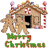 MERRY CHRISTMAS/GINGERBREAD HOUSE