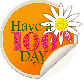 100% Day Flower Sticker