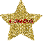 Gold Glitter Star - Linda