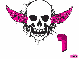 indigo pink skull