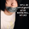 mouth with lies