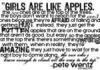 girls and apples = aweh!
