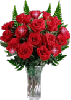red rose glitter boquet