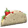 chili peeking from taco