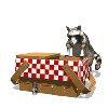 raccoon picnic basket