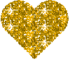 gold glitter heart