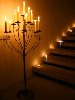 candles and staircase