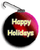 happy holidays ornament