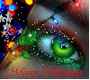 Christmas eye-w/glitter added