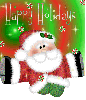 happy holidays cute santa