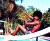 Michael Jackson by the pool