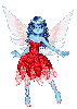 Blue Fairy in a sparkle Red Dress!