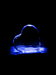 neon blue heart