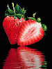 reflecting strawberries