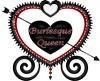 Burlesque Gothic Queen Black Laced Heart 