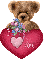 I love you bear w/ bouquet