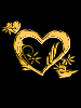 gold twinkle heart