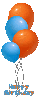 blue and orange balloons