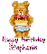 Bear with Cake - Happy Birthday Stephanie