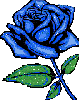 Blue Glitter Rose 