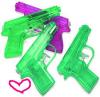 green colorful guns