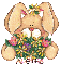 Easter Bunny with Flowers - Aletha