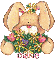 Easter Bunny with Flowers - Diane