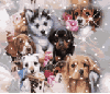 glitter dogs background