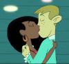 Zita and Ron kiss