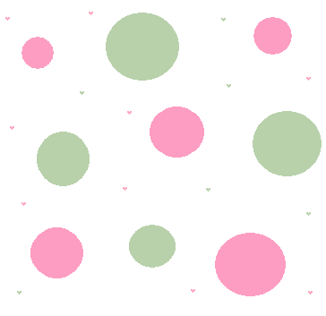 Polka dots and tiny hearts