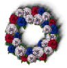 red, white, & blue wreath