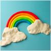 play dough rainbow