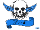 fred blue skull