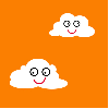 orange cloud background