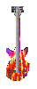 flameing guitar