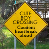 cute boy crossing