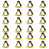 Linux Penguin Repeated and Colored