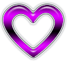 cool plastic pink and black heart