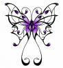 Purple Tribal Butterfly