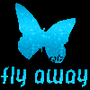 blue butterfly-fly away