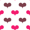 Brown and pink hearts