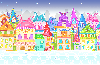 pastel houses